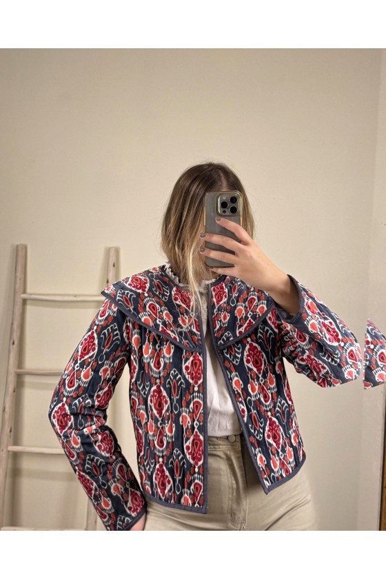 Chaqueta terciopelo estampada