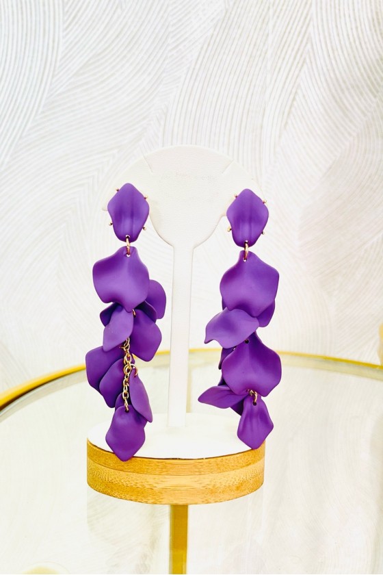 Pendientes flor purple