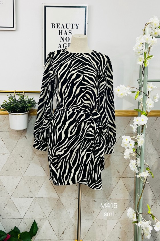 Vestido ajustable zebra