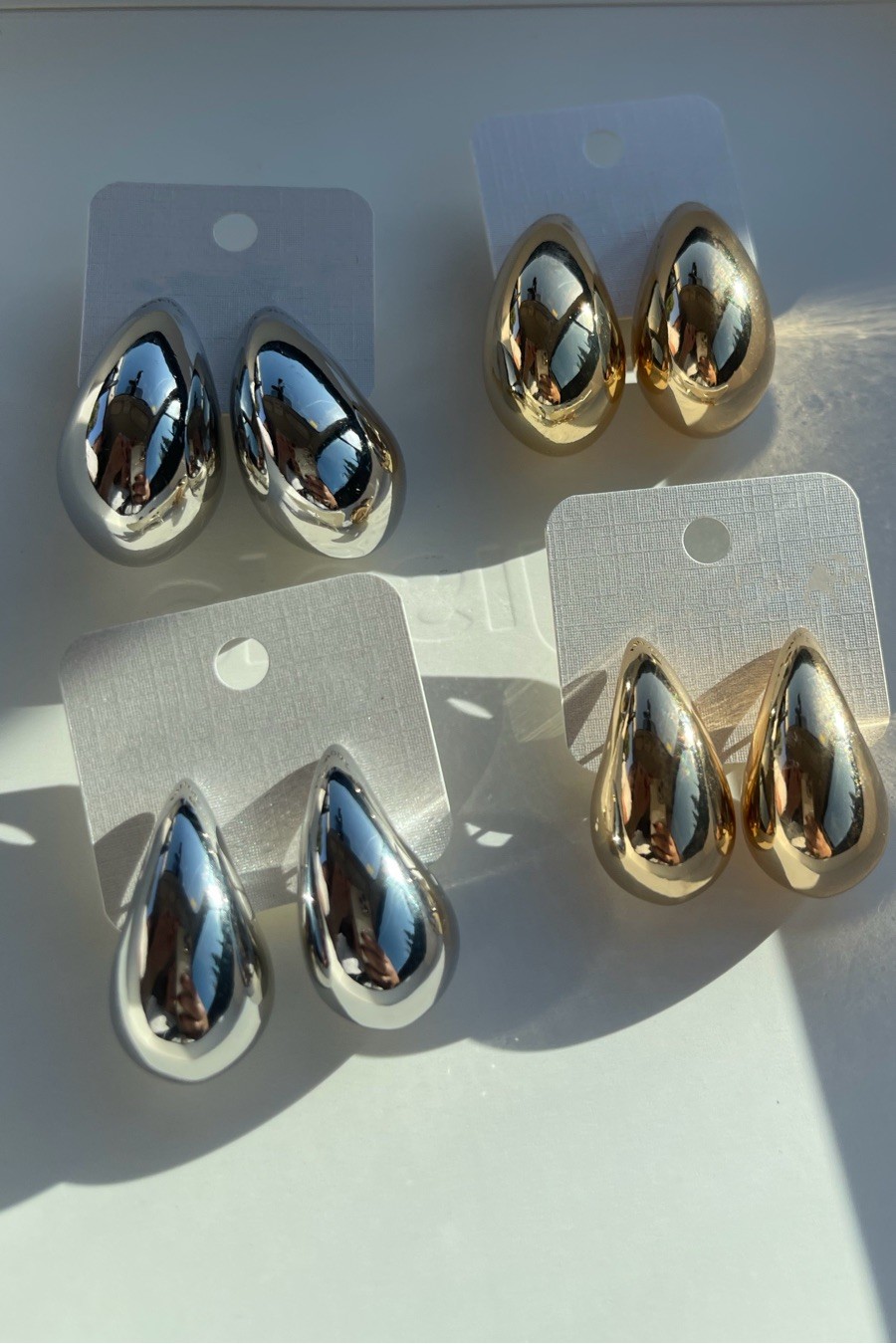 Pendientes Gota de Metal Victoriana – Atelier de Bijoux
