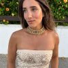 Gargantilla choker espejos dorado - Imagen 2