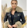 Chaqueta pelo desmontable deluxe negro - Imagen 2