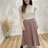 Falda midi paño vichy burdeos - Imagen 3