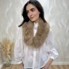 Cuello pelo sintético camel suave - Imagen 3