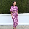 Conjunto Roma estampado hojas buganvilla - Imagen 3