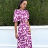 Conjunto Roma estampado hojas buganvilla - Imagen 2