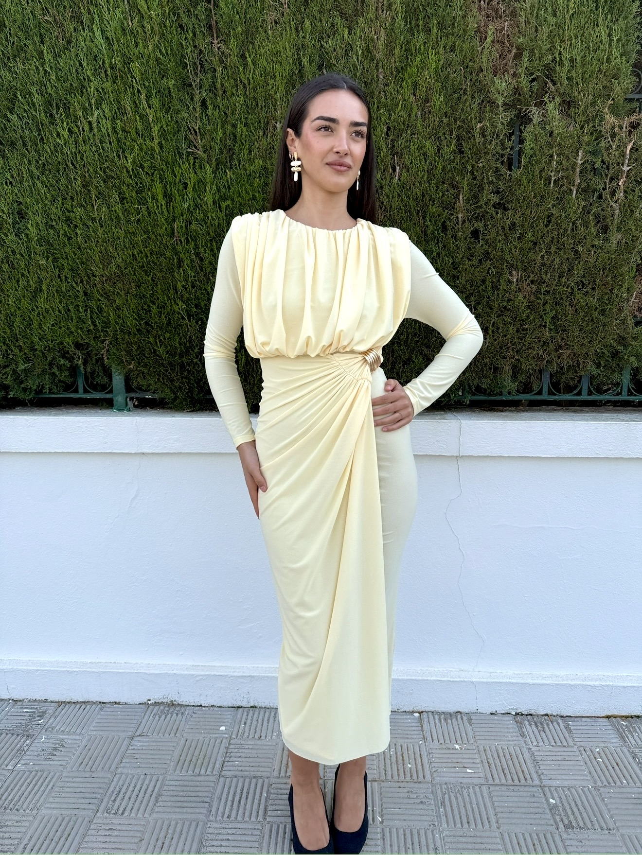 Vestido Andalucía amarillo claro