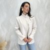 Blazer botón cruzado rayas blanco - Imagen 3