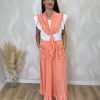Falda con piquillo bambula naranja - Imagen 6