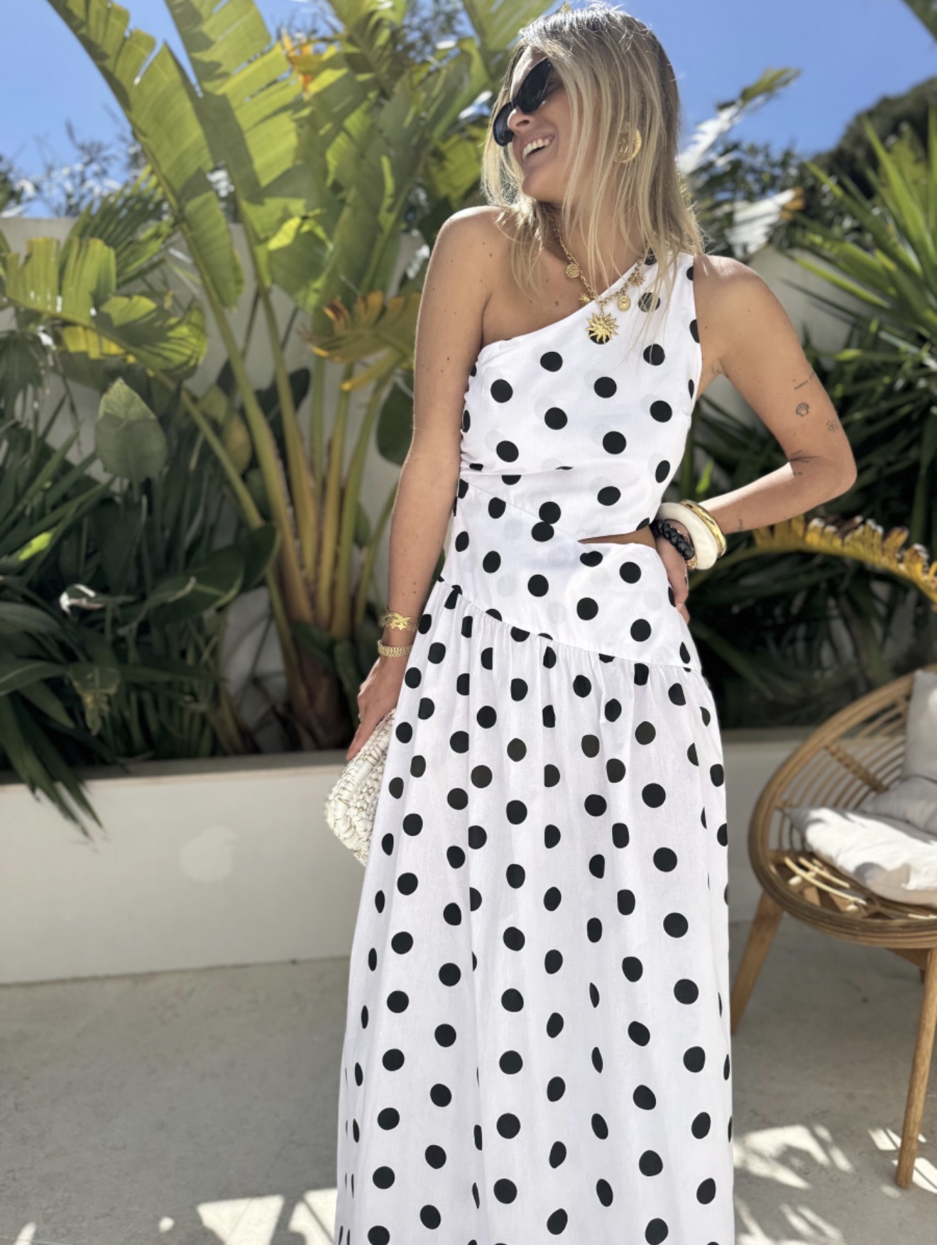 Alternative view of Vestido Mallorca lunares