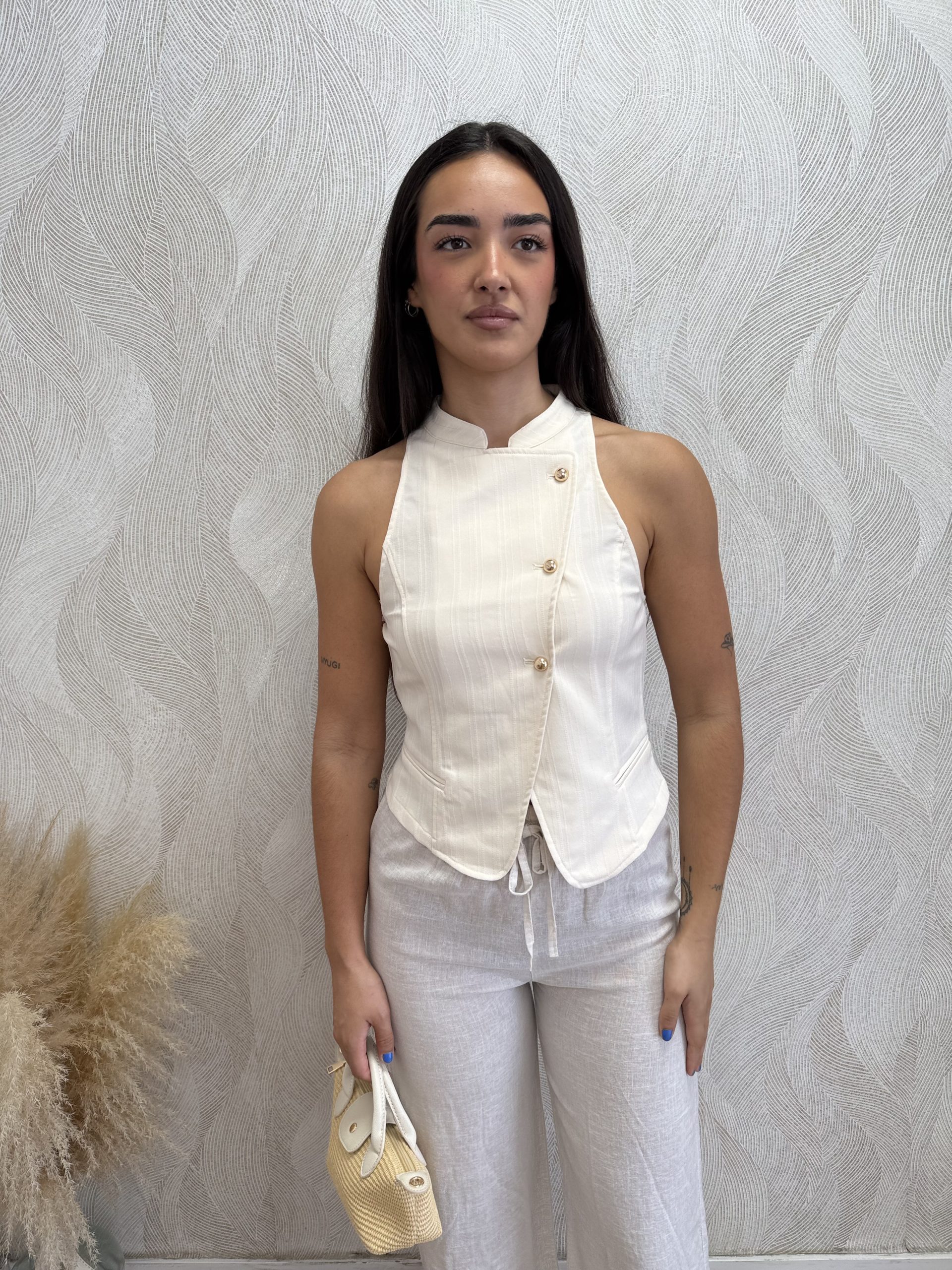 Chaleco sastre beige - Imagen 4