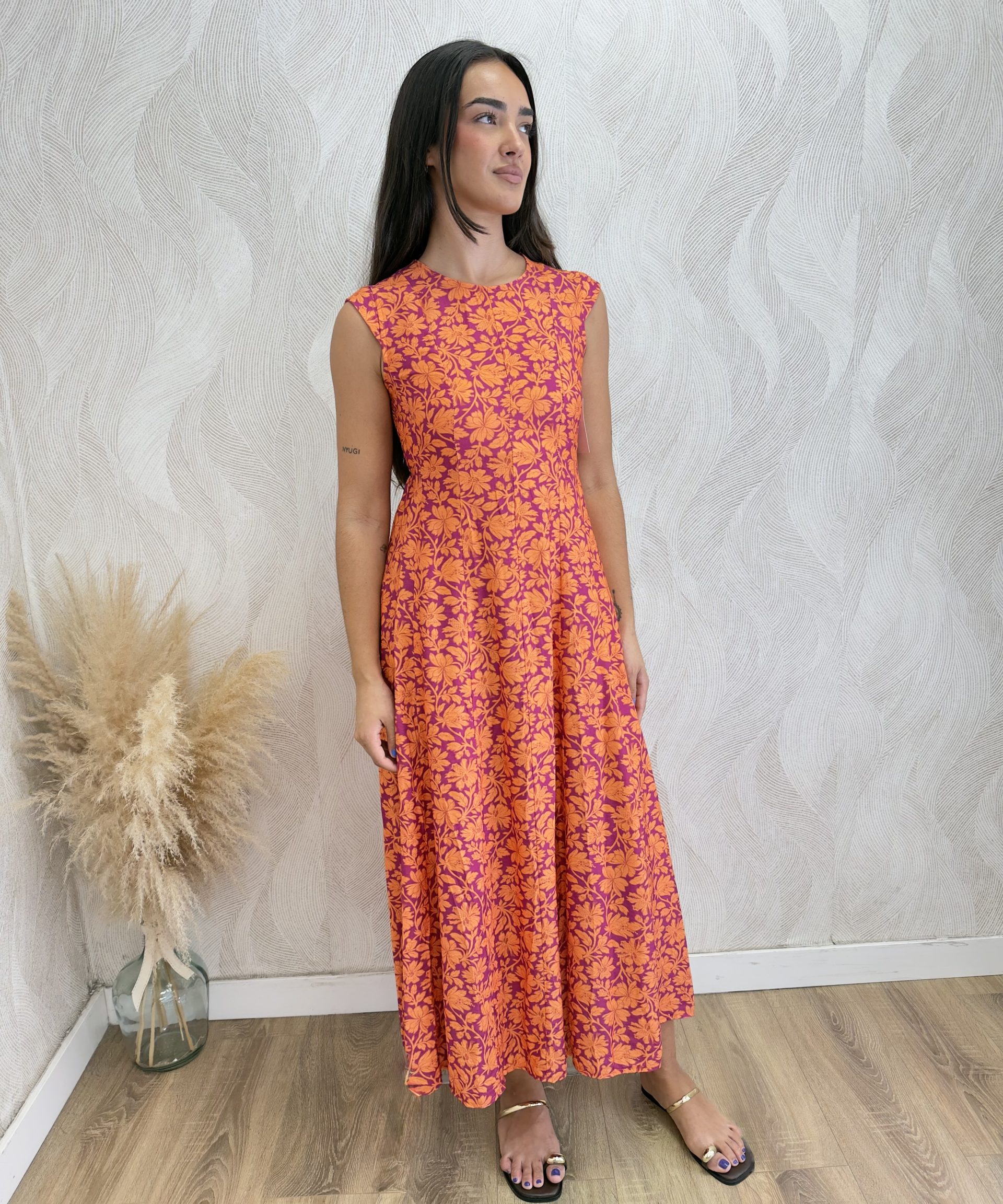 Vestido Florentina naranja