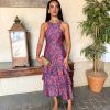 Vestido volantes estampado flores - Imagen 2