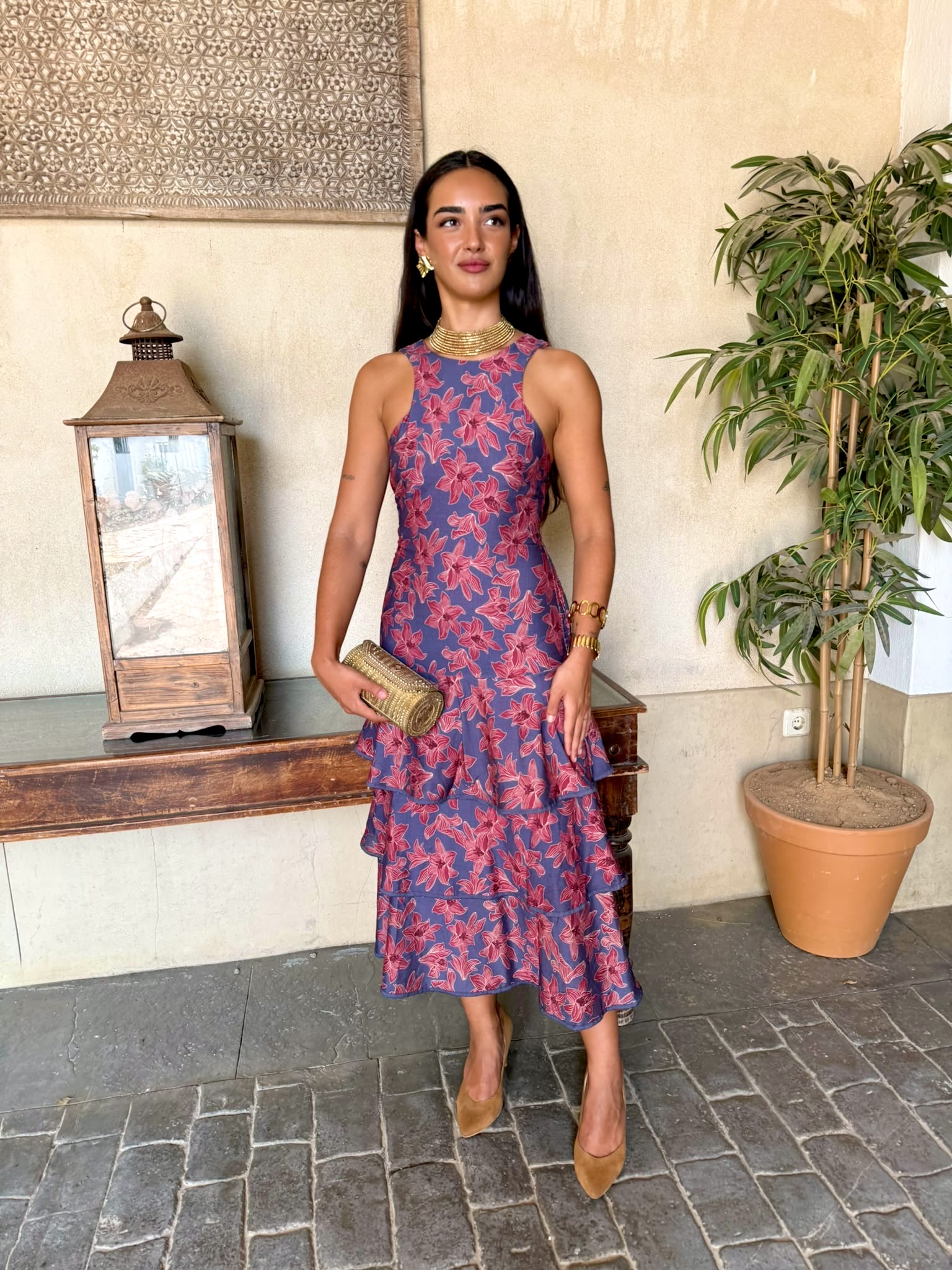 Alternative view of Vestido volantes estampado flores