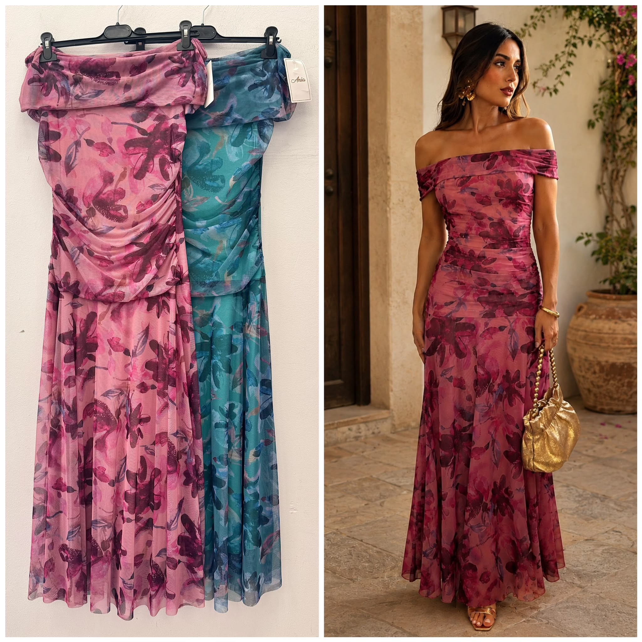 Vestido Atenas gasa estampado - Imagen 2