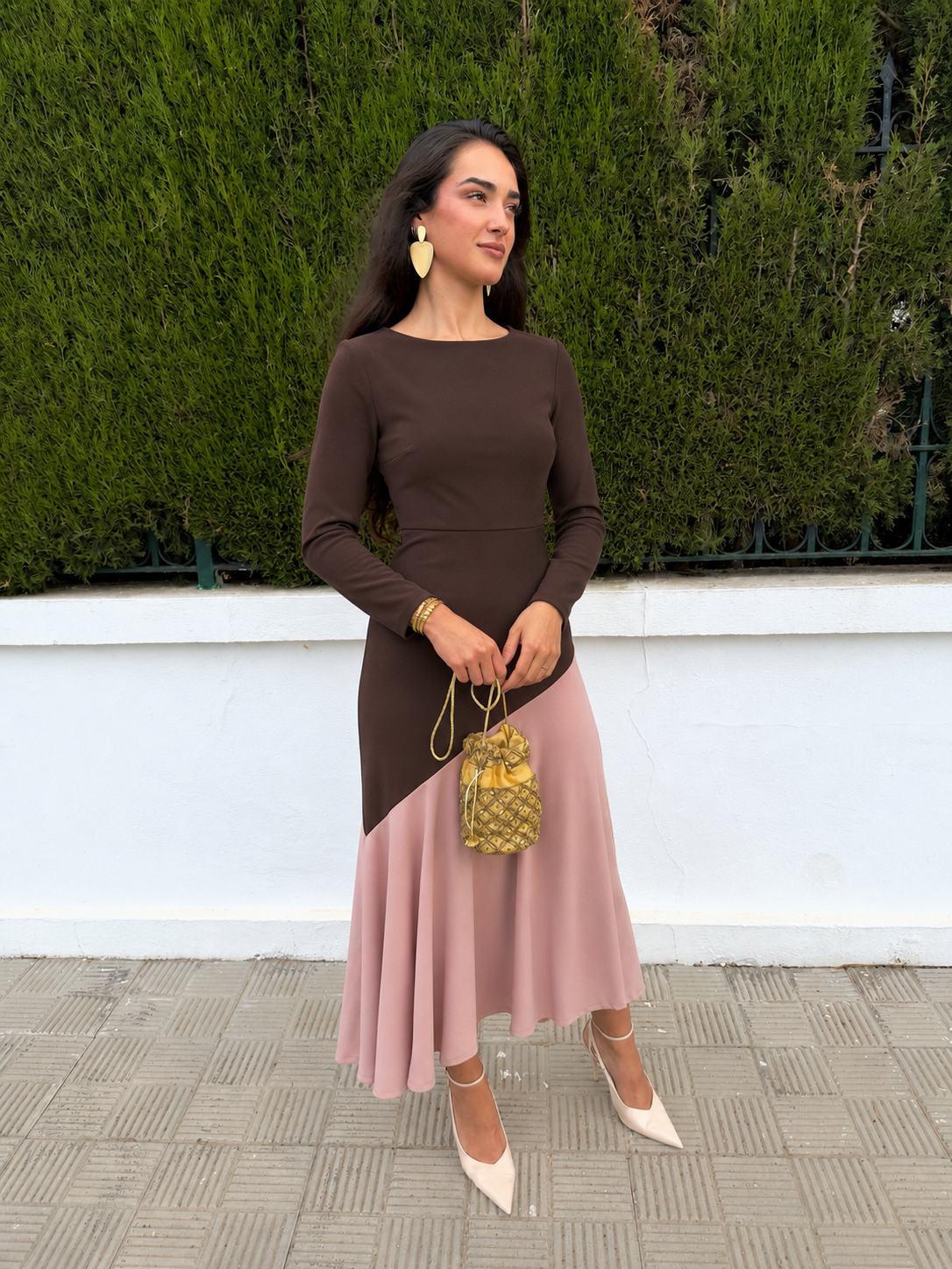 Vestido Azahara rosa bebé - Imagen 4