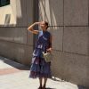 Vestido Claudia estampado azul - Imagen 3