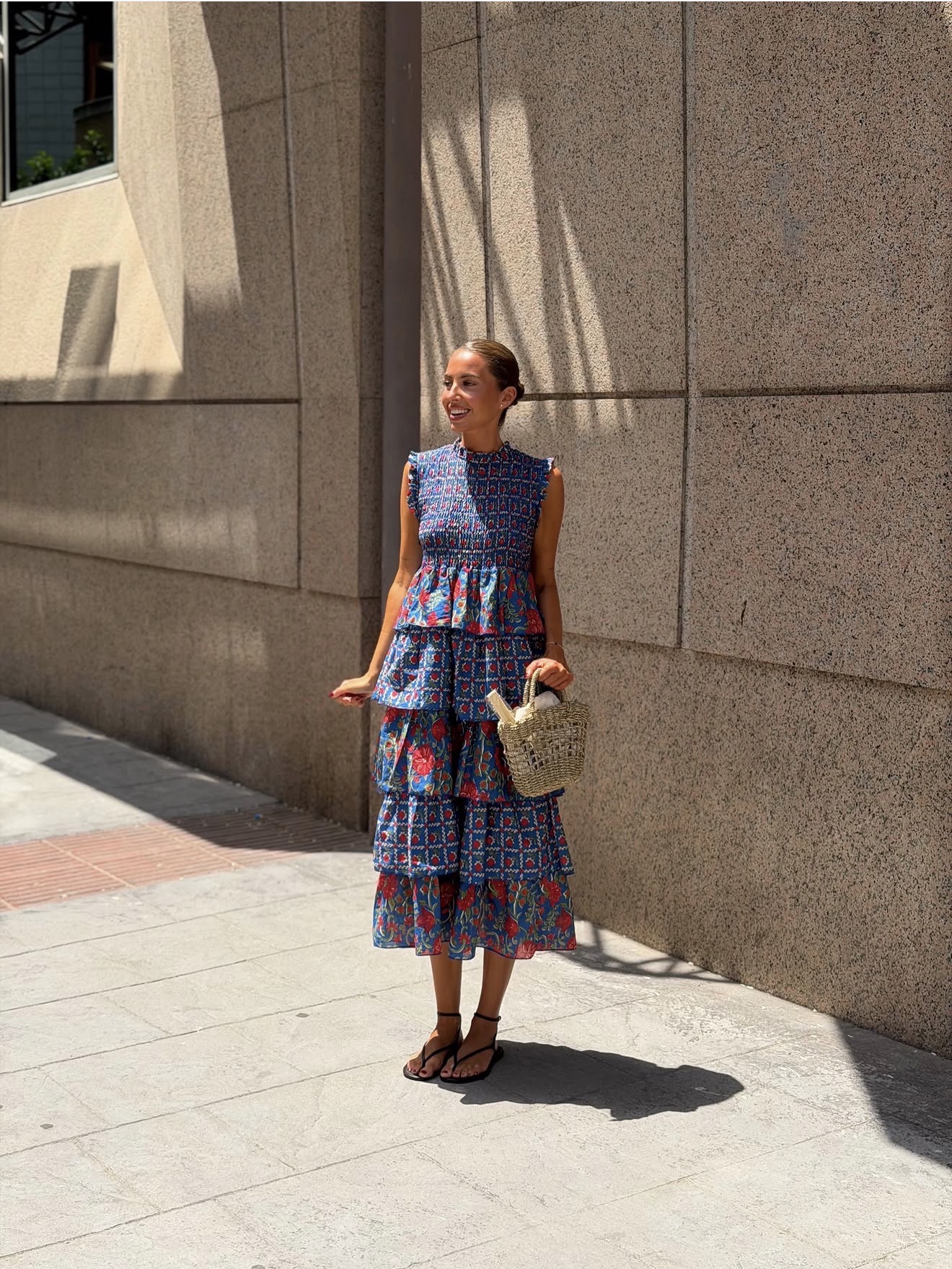 Vestido Claudia estampado azul