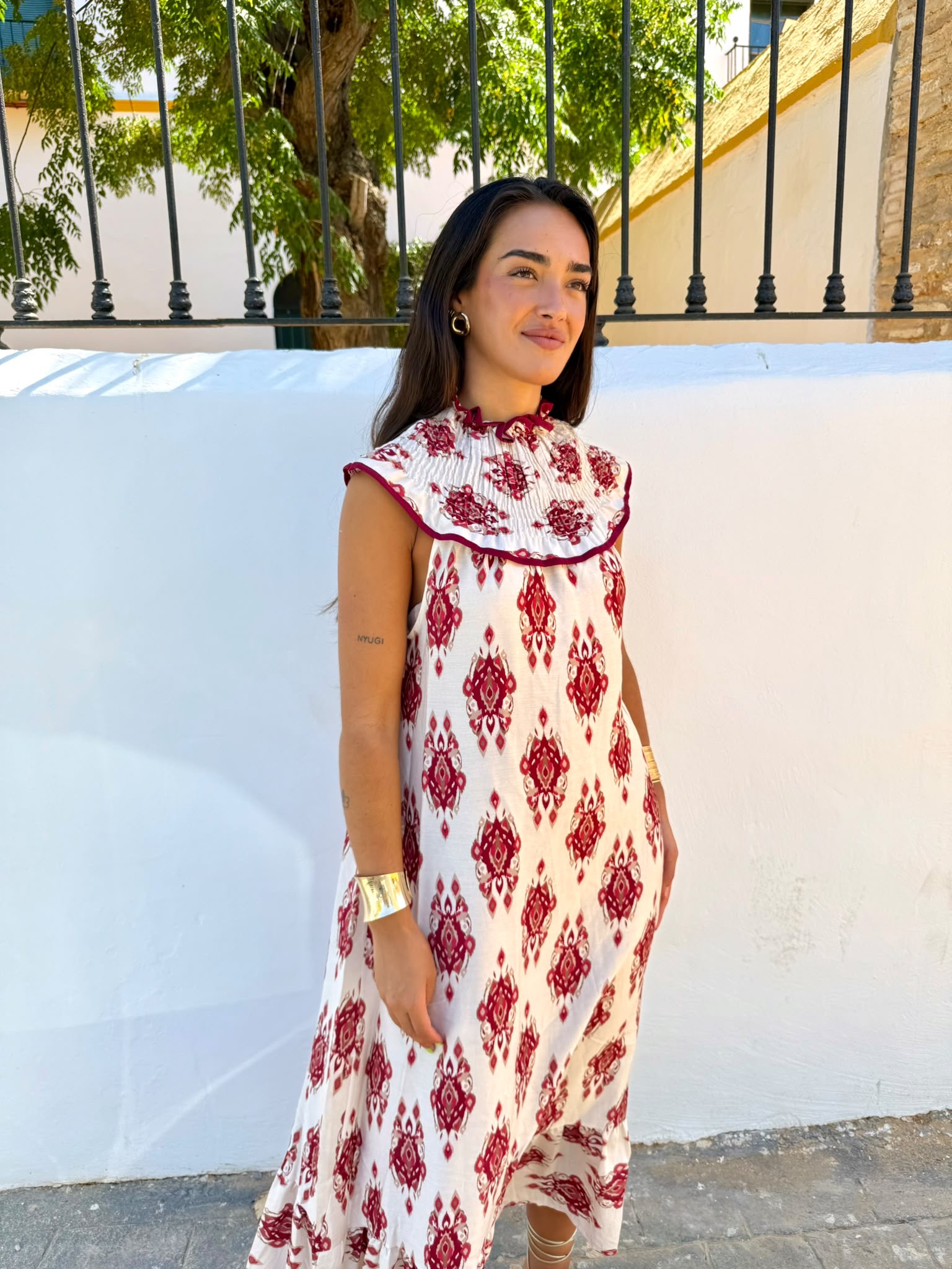 Vestido Simoneta etnic blanco - Imagen 3