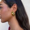 Pendientes dorados ondas - Imagen 2