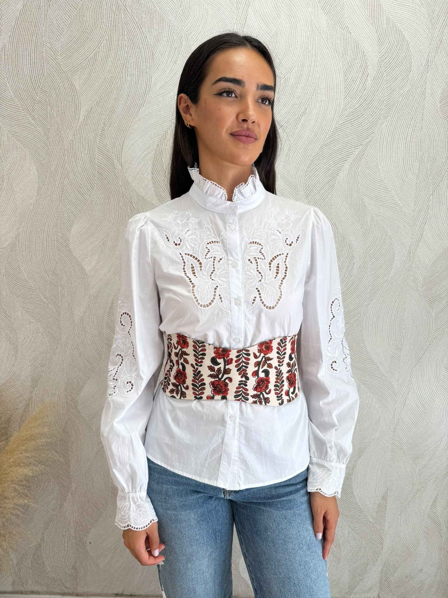 Alternative view of Fajín cinturón estampado 15