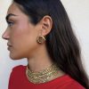 Pendientes dorados redondos - Imagen 2