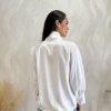 Camisa lazada satén blanco - Imagen 5