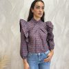 Camisa volantes estampada - Imagen 3