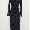 Vestido midi encaje manga larga - Imagen 2