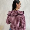 Camisa volante encaje vichy - Imagen 5
