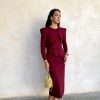 Vestido Vitoria burdeos - Imagen 6