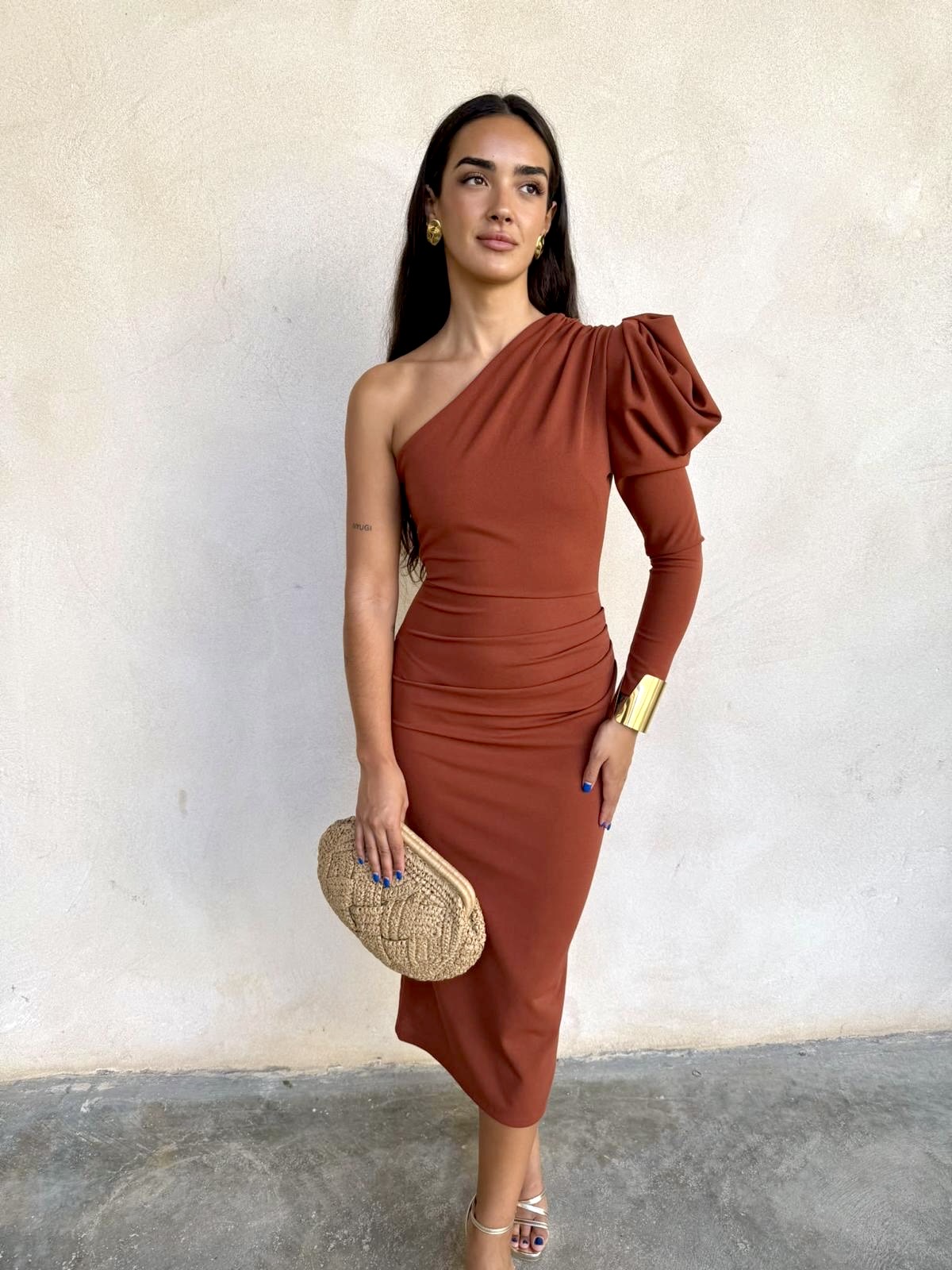 Alternative view of Vestido Gabriela teja