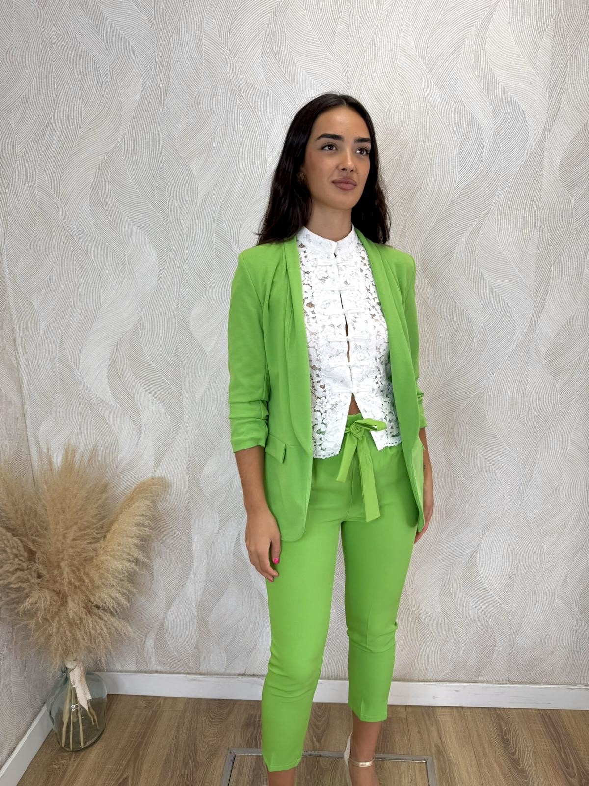 Conjunto traje chaqueta verde