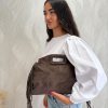 Bolso ante flecos grande marrón - Imagen 2