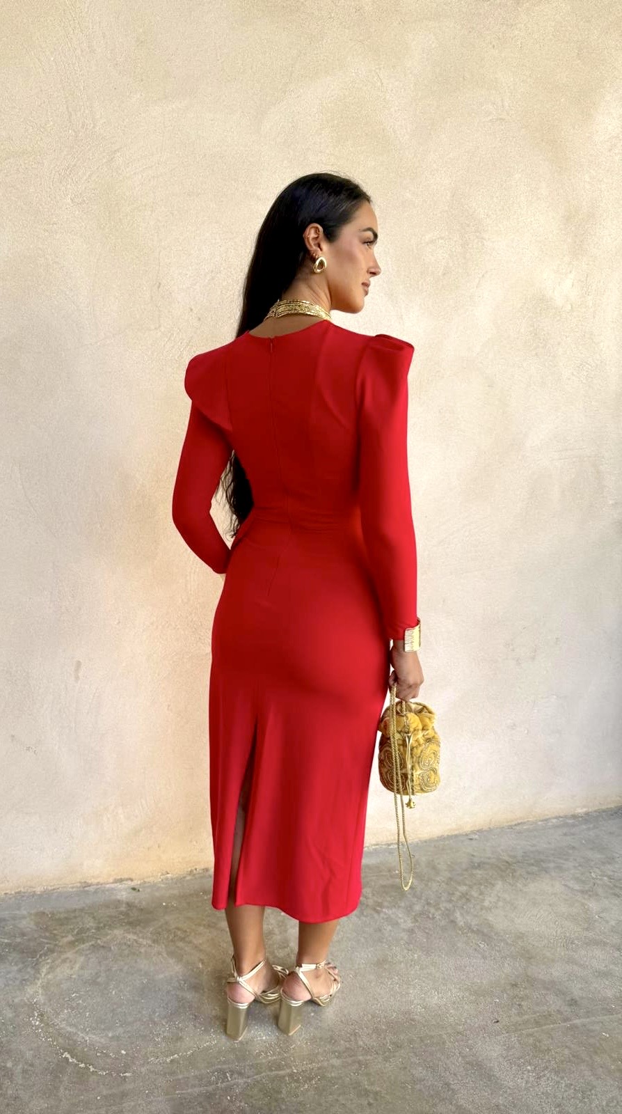 Vestido Vitoria rojo - Imagen 7
