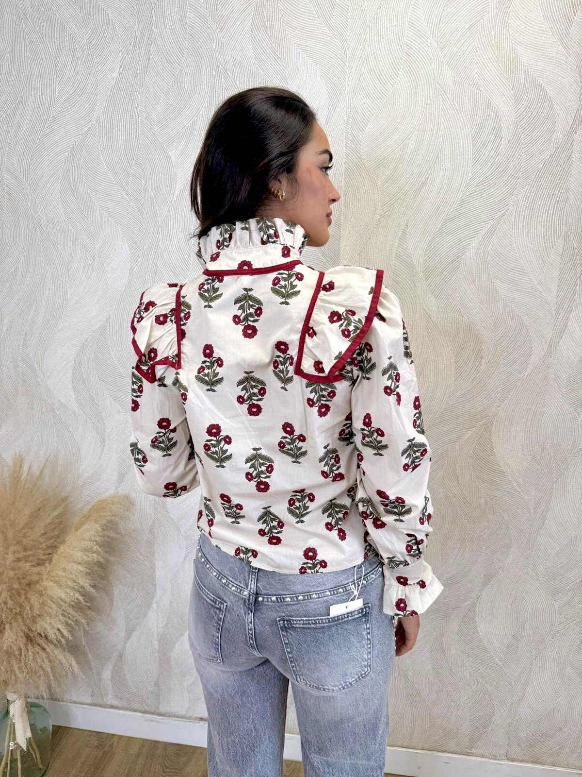 Camisa Genoveva burdeos - Imagen 5