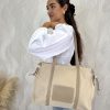 Bolso tote nylon personalizado beige - Imagen 3