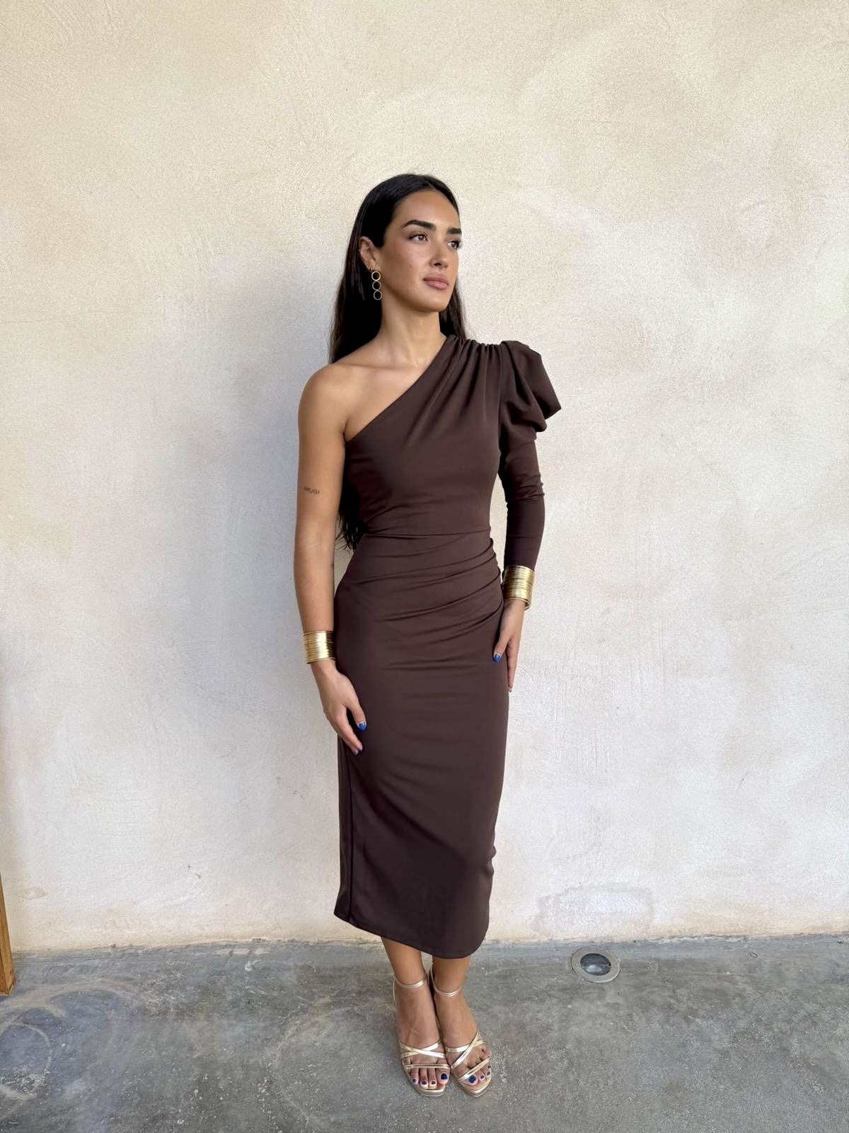 Alternative view of Vestido Gabriela marrón
