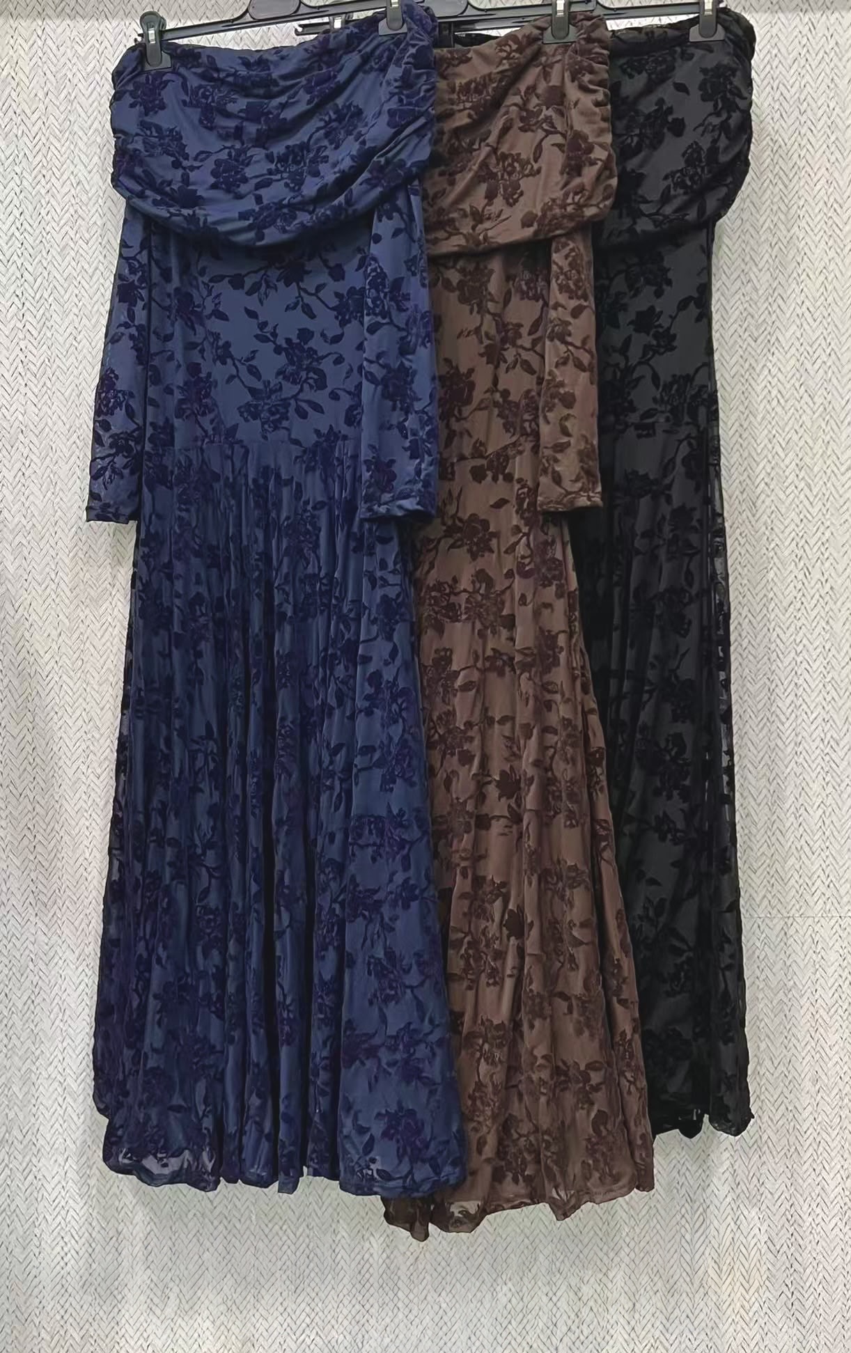 Vestido midi bardot gasa colores