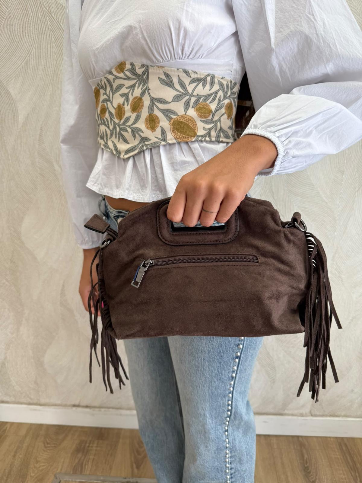 Bolso ante flecos marrón - Imagen 3