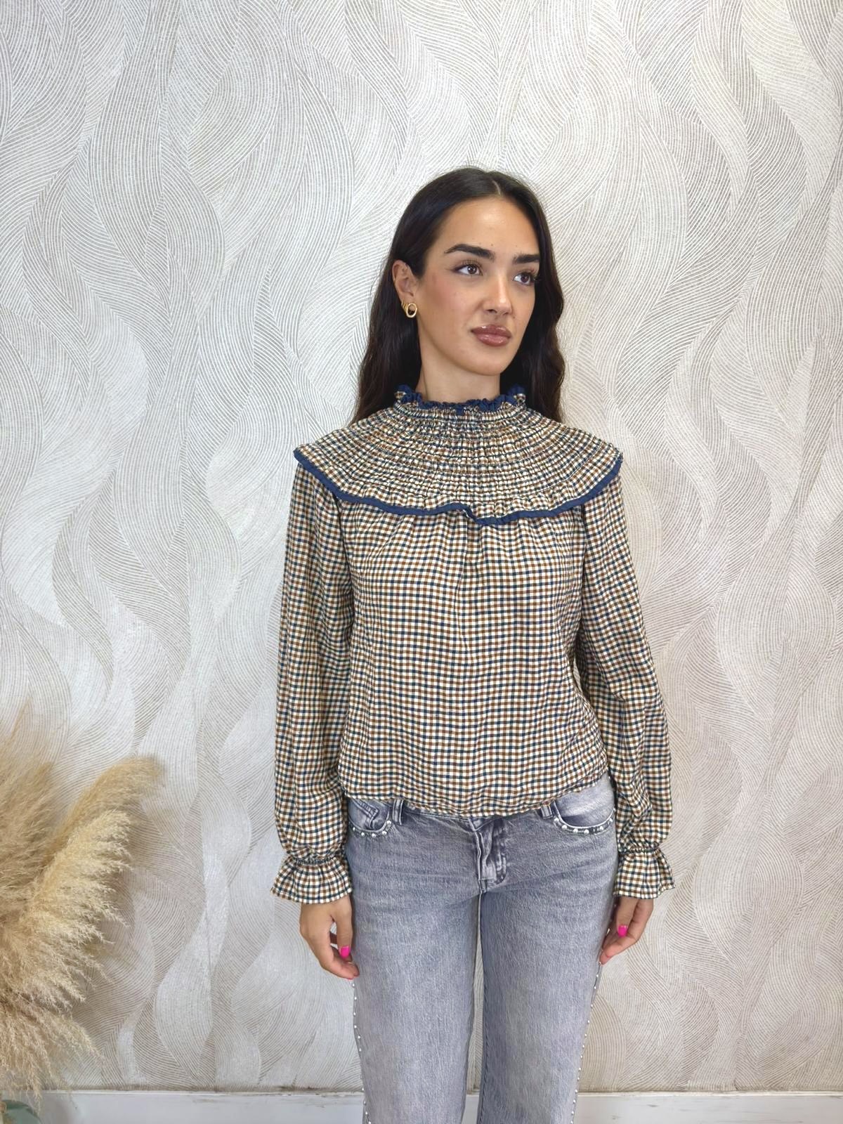 Alternative view of Camisa Simoneta vichy azul