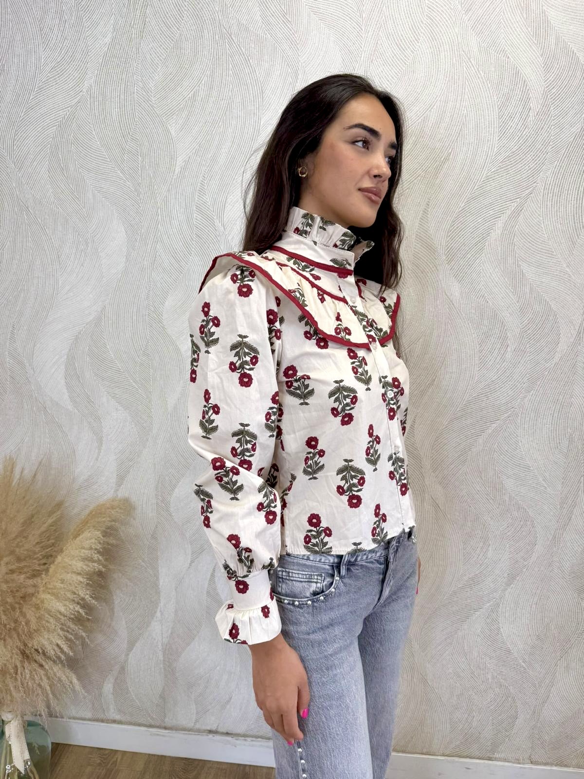 Camisa Genoveva burdeos - Imagen 4