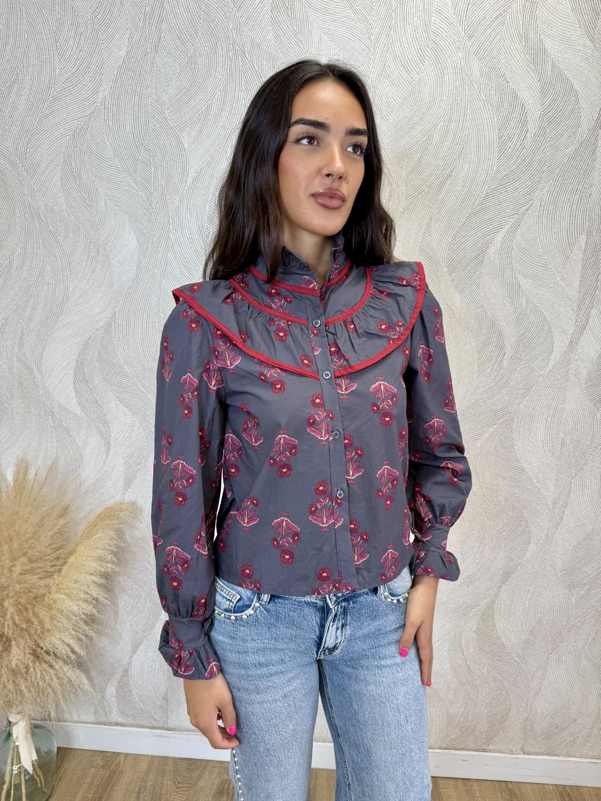 Camisa Genoveva gris