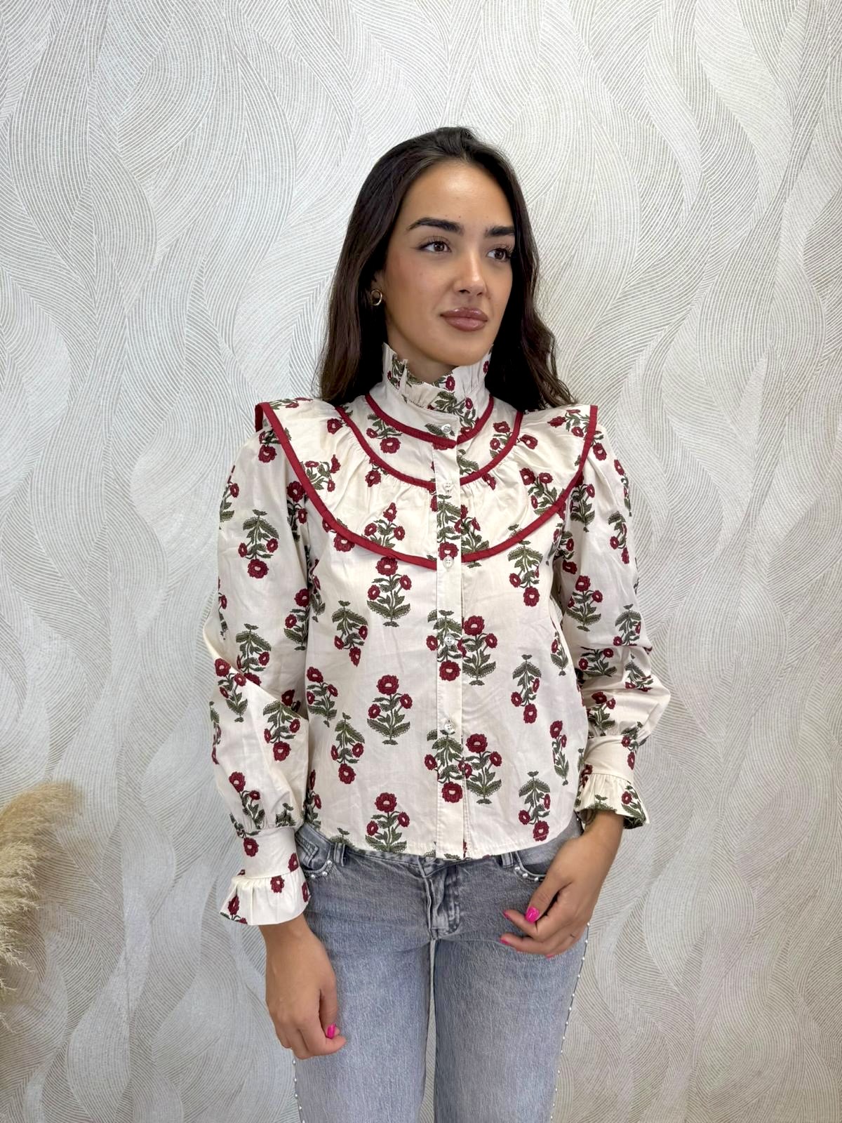 Camisa Genoveva burdeos - Imagen 3