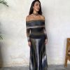 Vestido bardot tie-dye gasa - Imagen 4