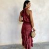 Conjunto halter jacquard satén - Imagen 7