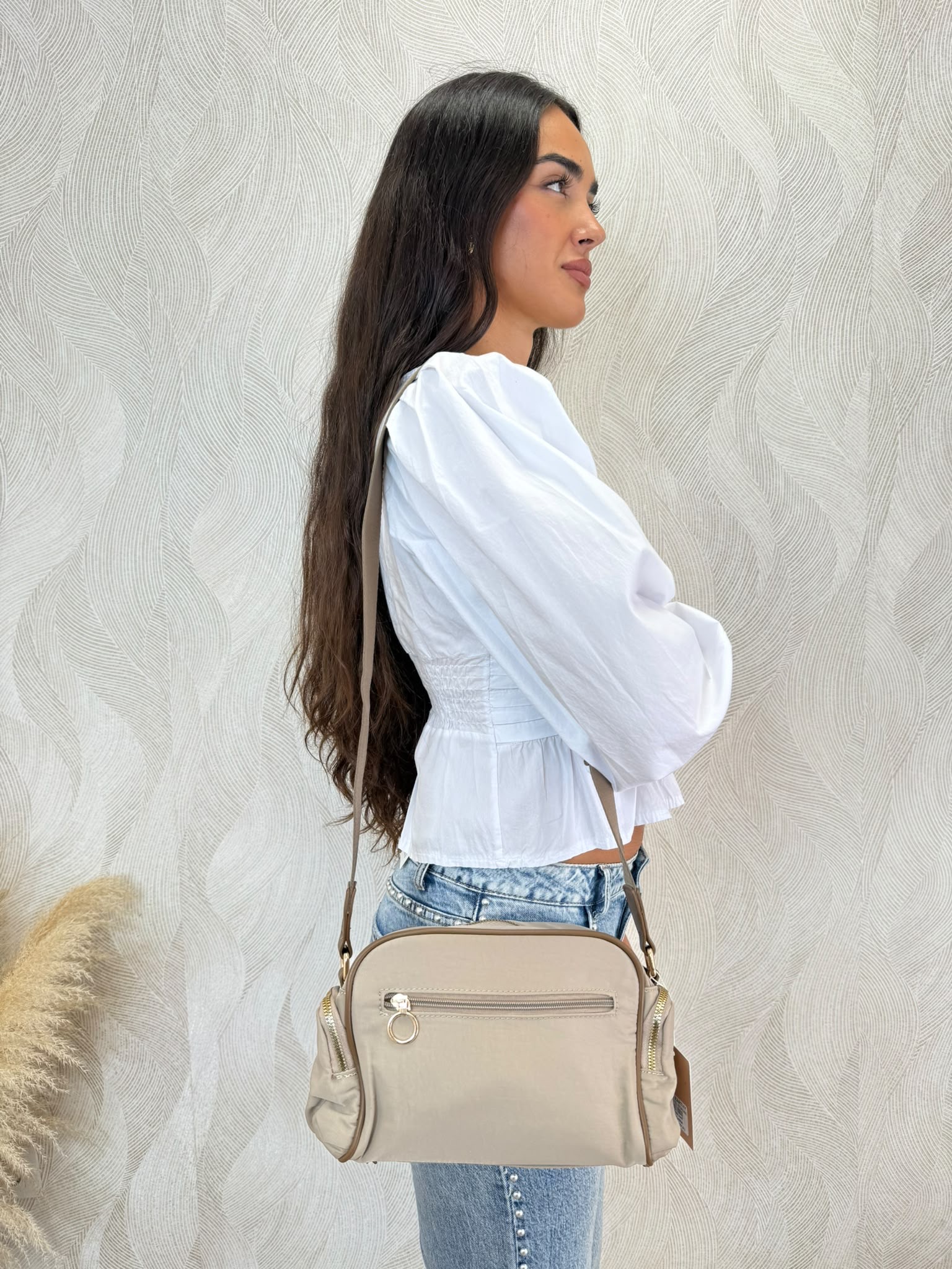 Bolso hombro nylon compartimentos - Imagen 4