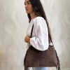 Bolso ante flecos grande marrón - Imagen 3
