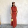 Vestido Positano teja