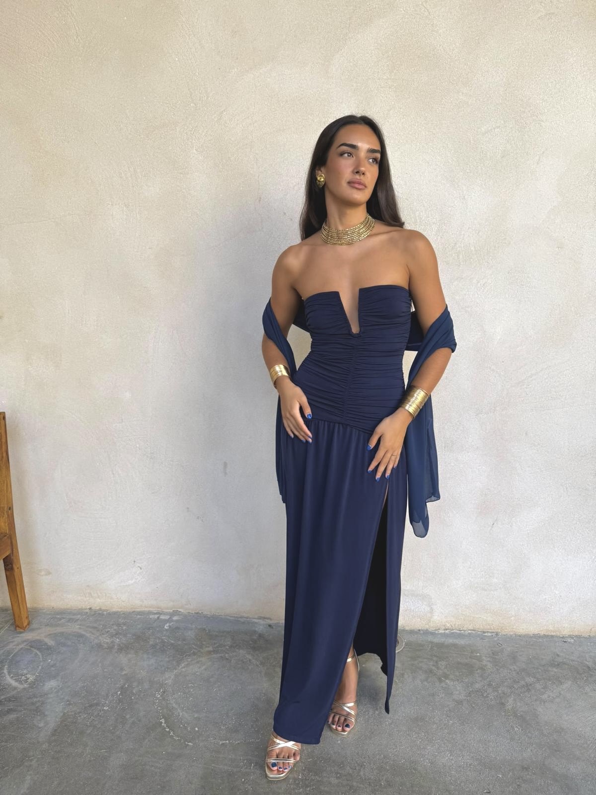 Vestido Gianna azul marino - Imagen 3